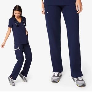 Navy Blue Figs Scrub Pant